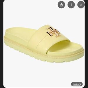 Tory Burch Yellow Slide Sandals